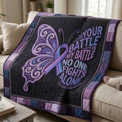 Purple Hope Butterfly WN2304010CL Quilt