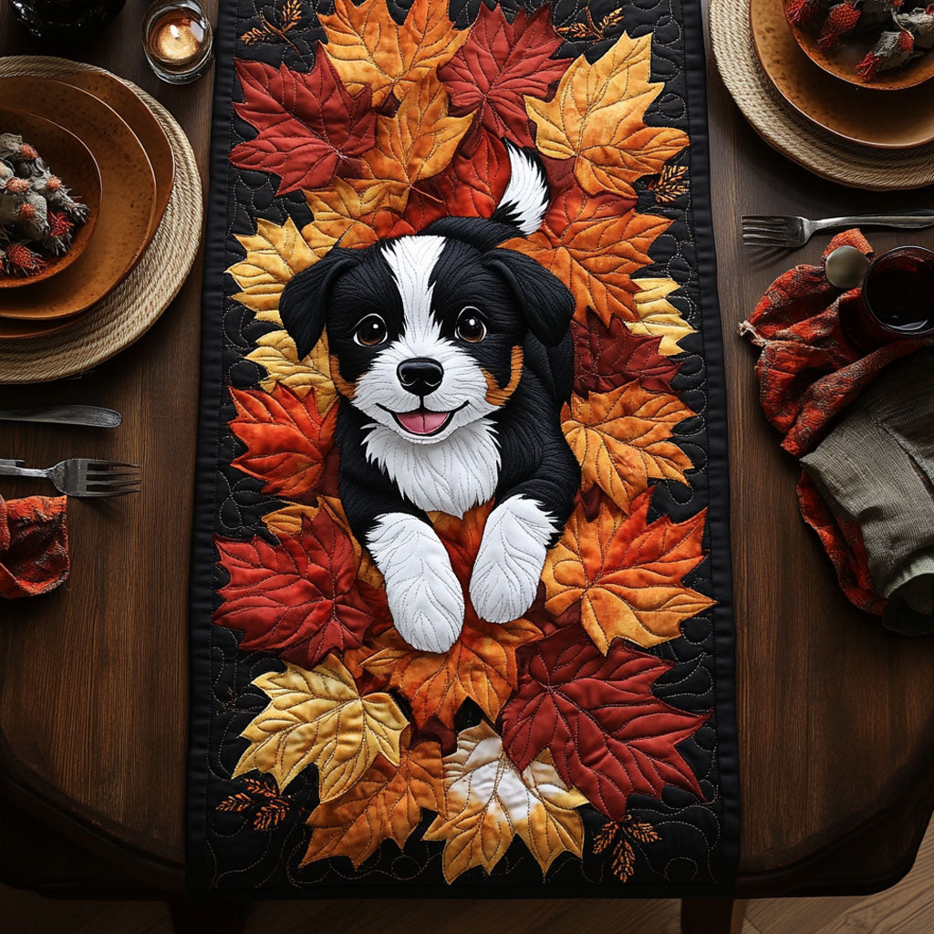 Golden Dog Days WN2406026CL Quilted Table Runner