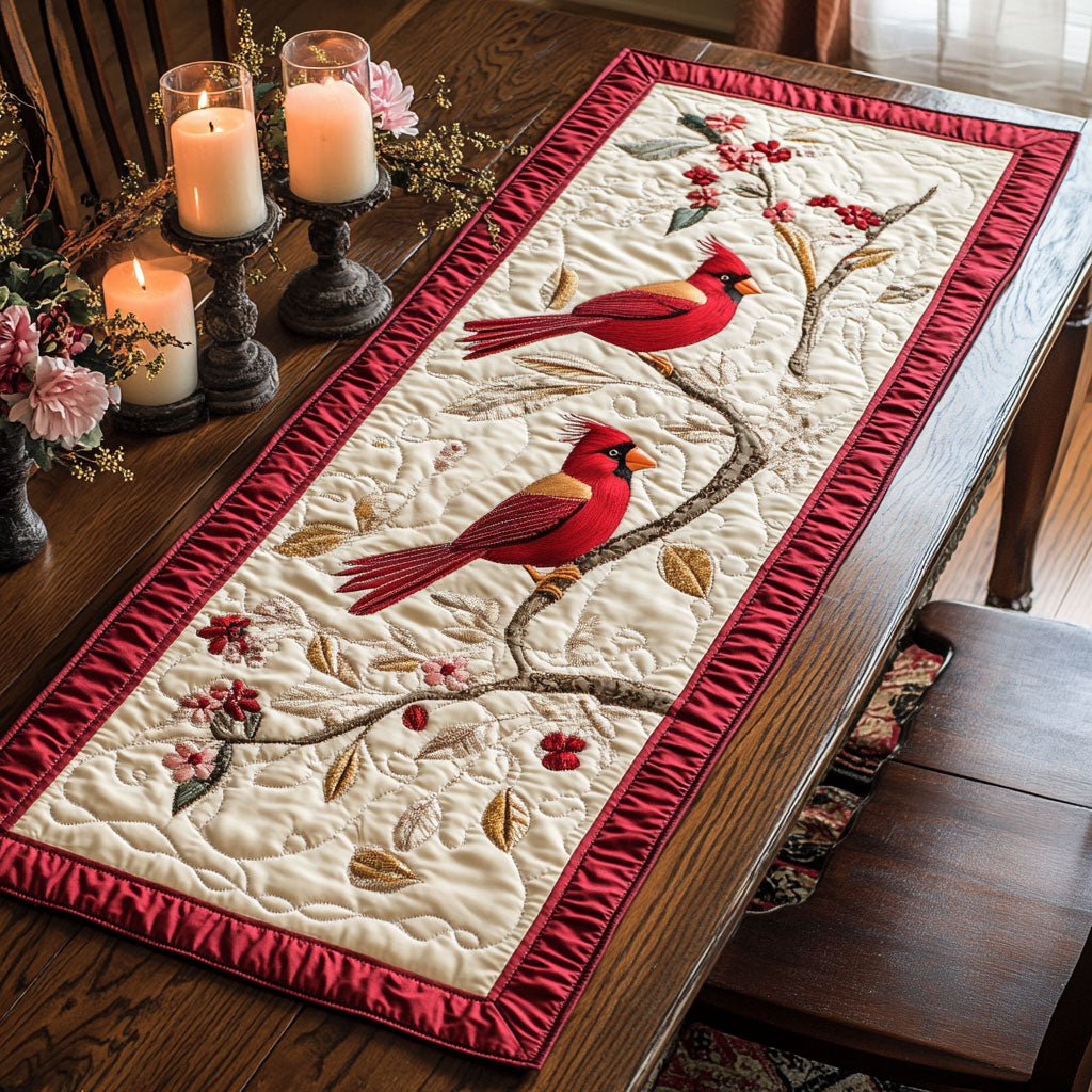 Holiday Cardinal CP1301045CL Quilted Table Runner