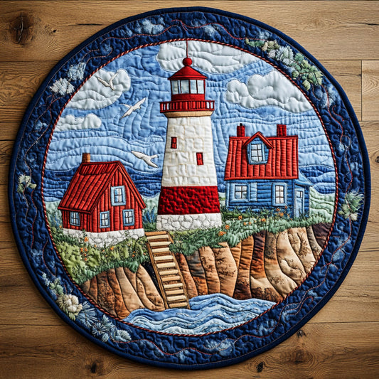 Lighthouse Rock WN0408043CL Quilted Round Mat
