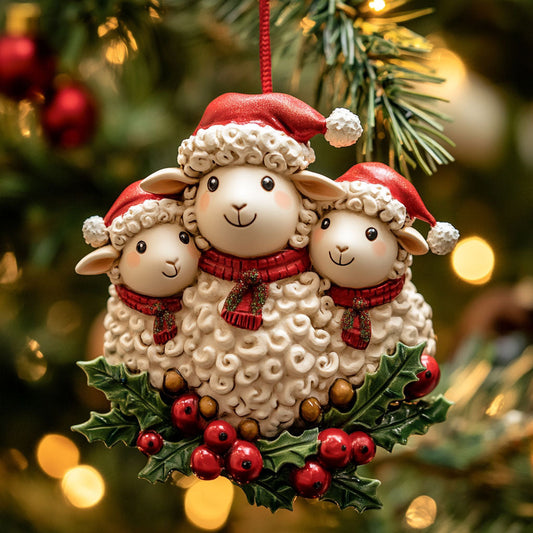 Holy Love Sheep WN3010034CL Christmas Ornament