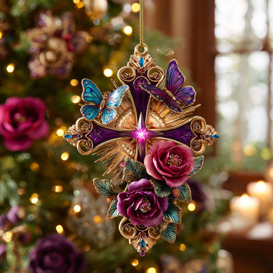 Dream Purple Cross CW1012021CL Christmas Ornament