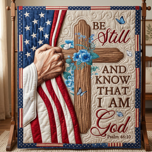 American Flag Be Still XR2004017CL Quilt