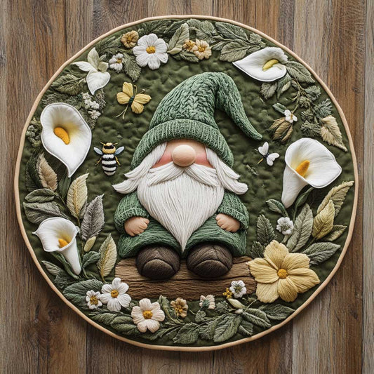 Lily Gnome WN2305051CL Quilted Round Mat
