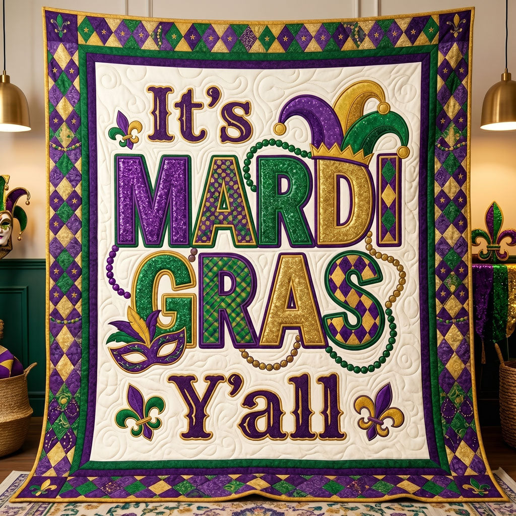 Mardi Gras Y’all WN1504012CL Quilt