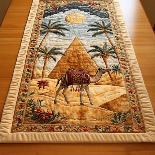 Camel Pyramid WN2504013CL Quilted Table Runner