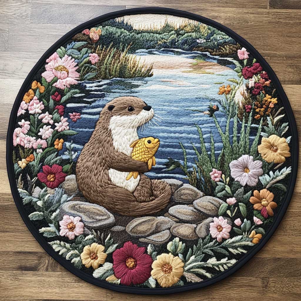 Otter Nestle WN1705050CL Quilted Round Mat