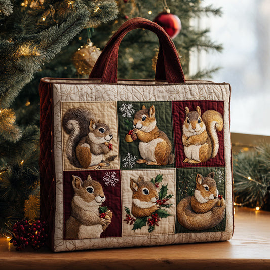Festive Nuts CP0111085CL Quilted Tote Bag