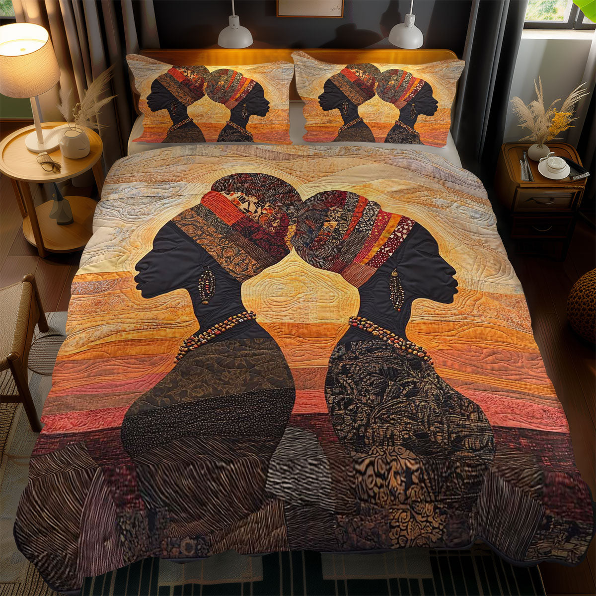 Sunlit African Woman WN0703113CL Duvet Cover Set