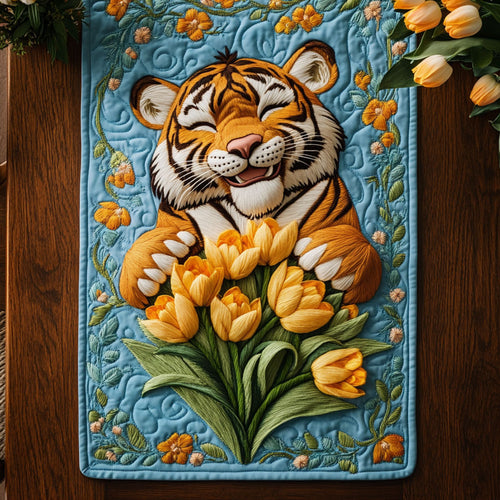 Tiger Blossom WN2406049CL Quilted Table Runner