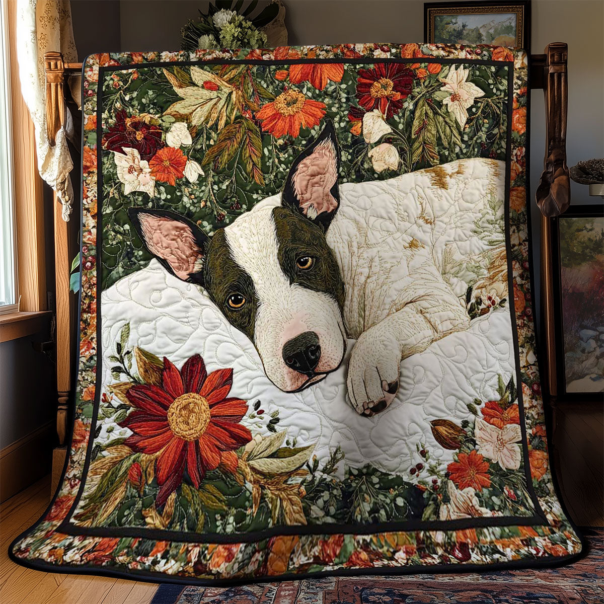 Golden Bull Terrier WN0802017CL Quilt