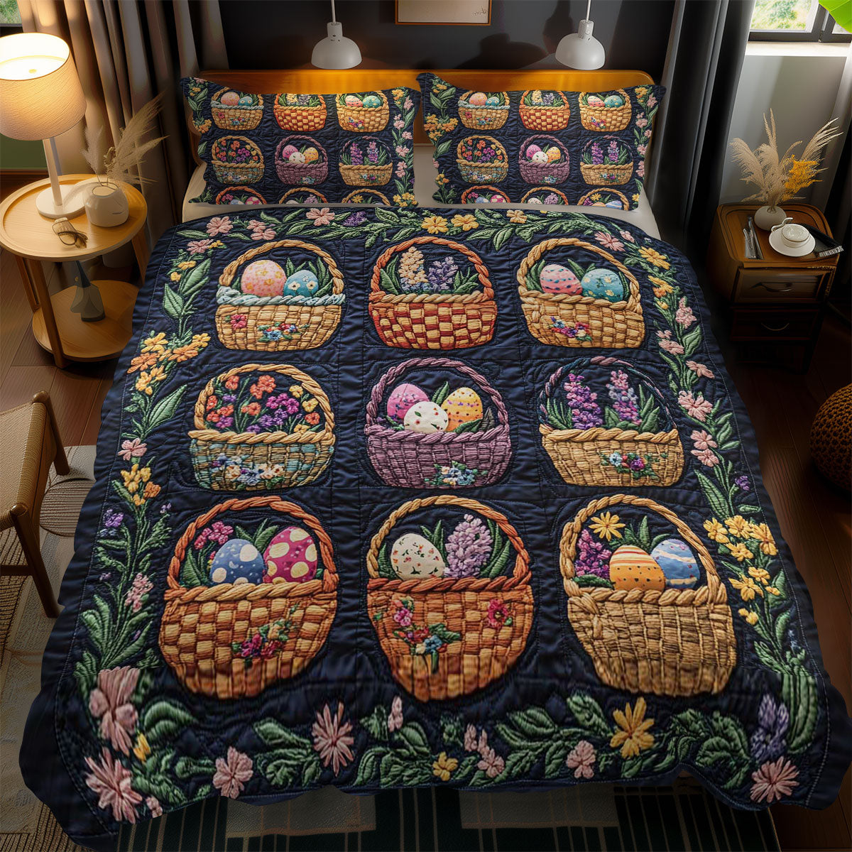 Easter Egg Blooms WN1701107CL Duvet Cover Set