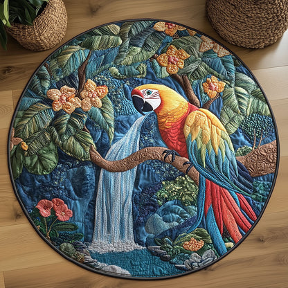 Tropical Macaw WJ1406049CL Quilted Round Mat