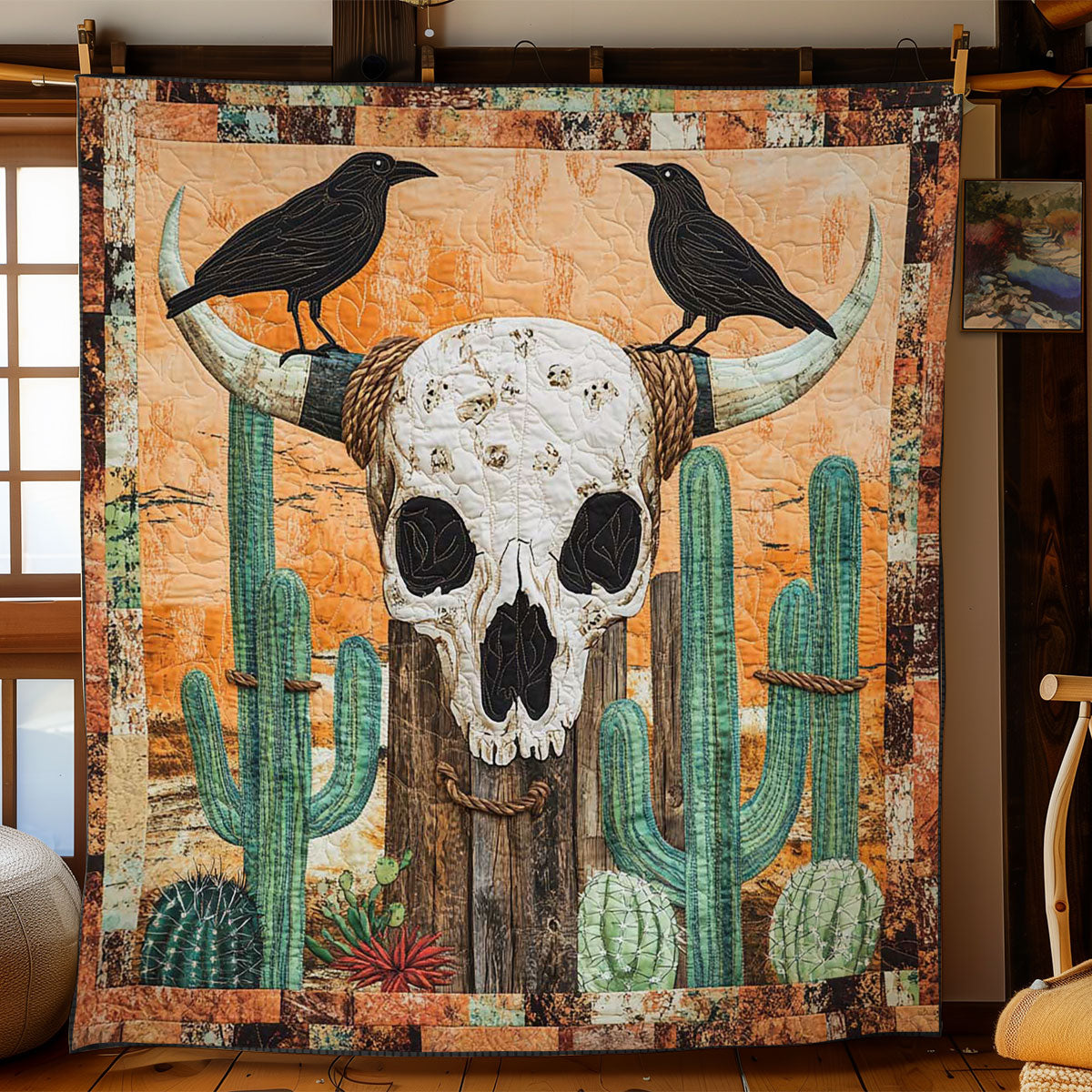 Cow Skull Totem WN2401015CL Quilt