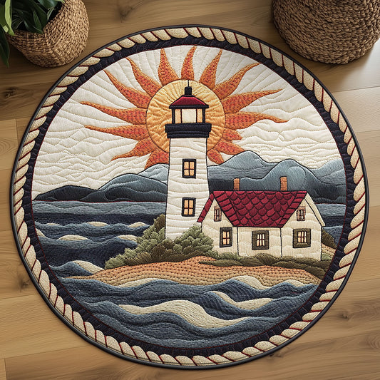 Redroof Lighthouse WN0408055CL Quilted Round Mat