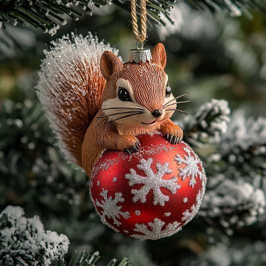 Squirrel Snowflake Magic WN2411082CL Christmas Ornament