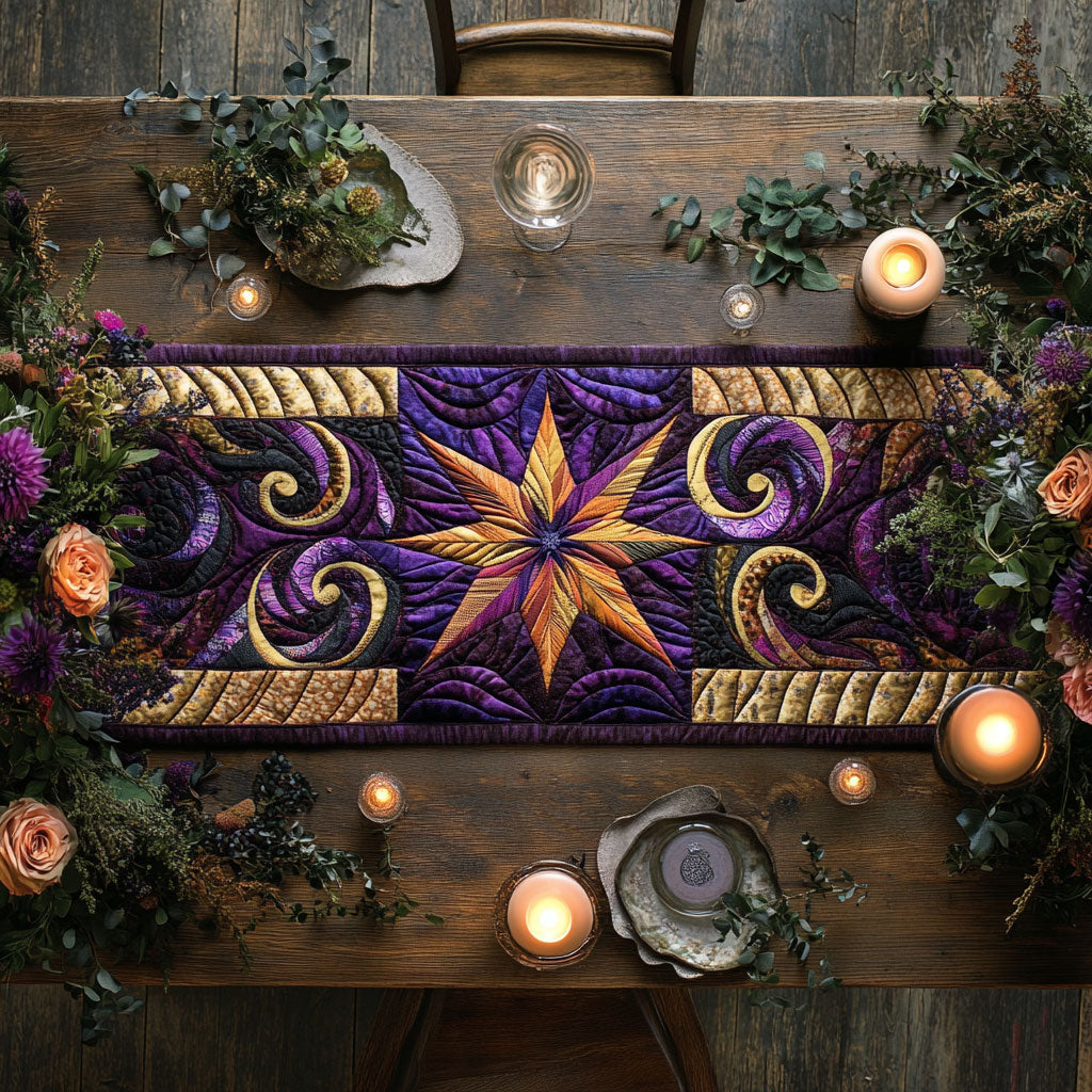 Starburst Charm WN0707116CL Quilted Table Runner