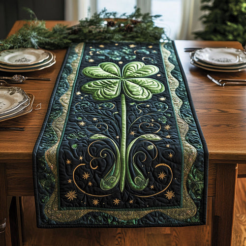 Lucky Clover WJ1705013CL Quilted Table Runner