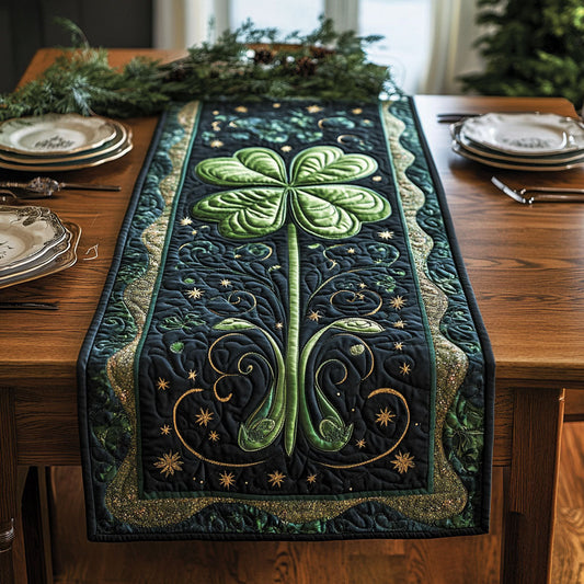 Lucky Clover WJ1705013CL Quilted Table Runner