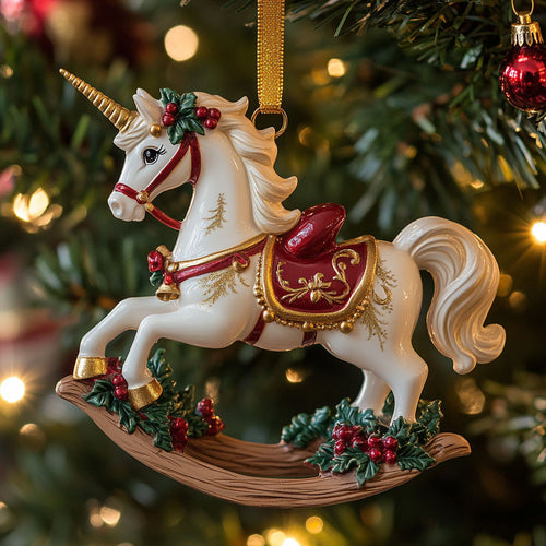 Golden Carousel Horse CW2611028CL Christmas Ornament