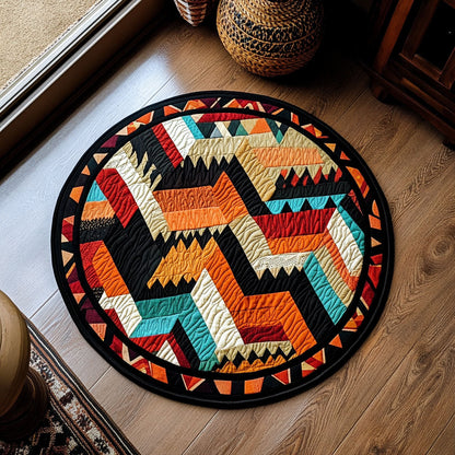 Geometric Tribal Pattern WJ0407041CL Quilted Round Mat