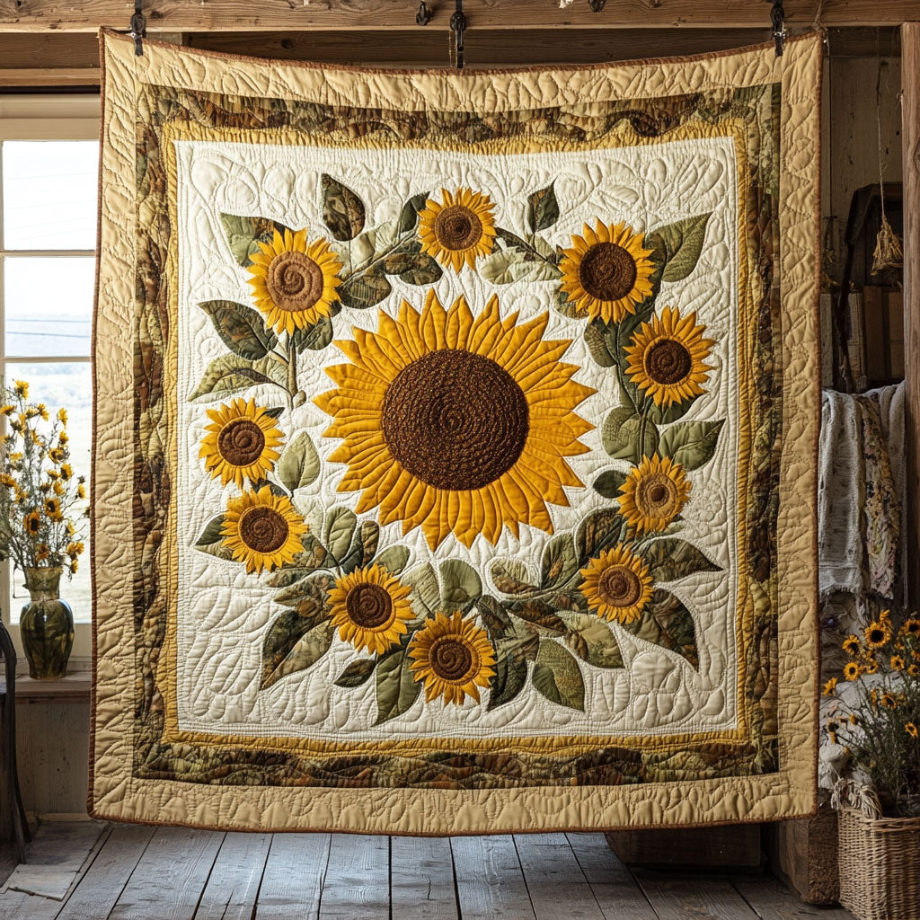 Golden Sunflowers CP1001042CL Quilt