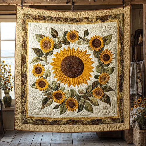 Golden Sunflowers CP1001042CL Quilt
