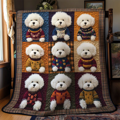 Cozy Bichon Frise WN1303005CL Quilt