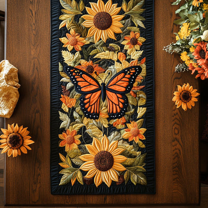 Harvest Butterfly WN0107041CL Quilted Table Runner