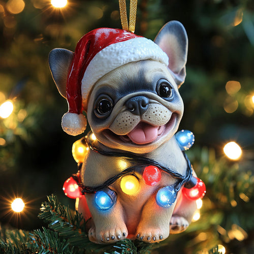 Bulldog Glow CW1511050CL Christmas Ornament