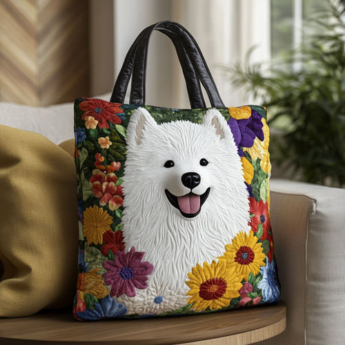 Samoyed Joyful KL2412027CL Quilted Tote Bag