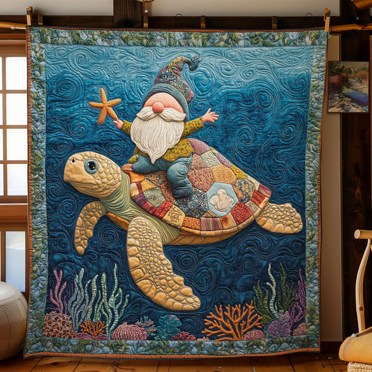 Turtle Voyage Gnome WN0901043CL Quilt