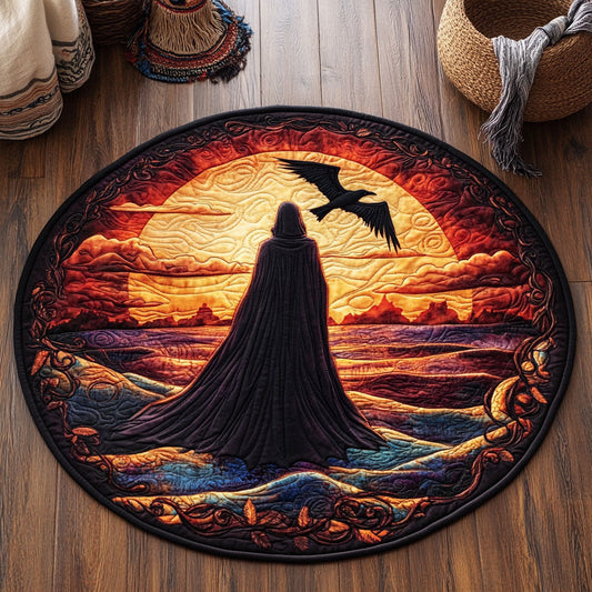Plague Doctor Gothic Sunset WJ0307040CL Quilted Round Mat