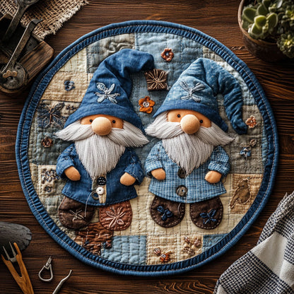 Gnome Patchlane WN1406033CL Quilted Round Mat