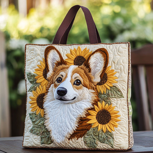 Corgi Bloom CP0312075CL Quilted Tote Bag