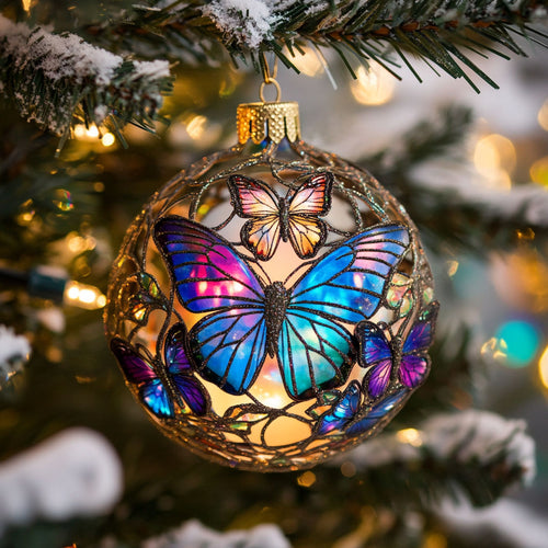 Butterfly Winter Charm WN0812012CL Christmas Ornament