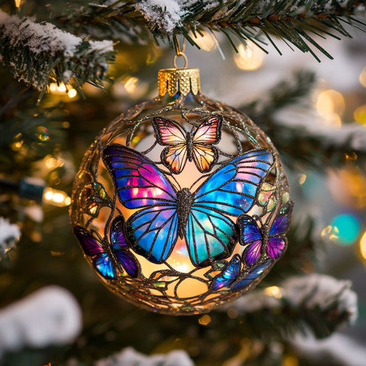 Butterfly Winter Charm WN0812012CL Christmas Ornament