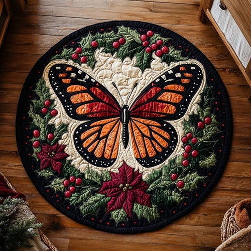 Monarch Butterfly Holiday KL0212013CL Quilted Round Mat