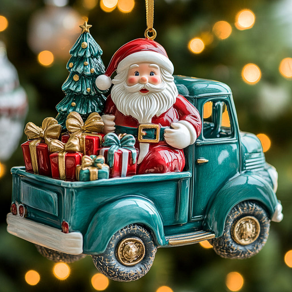 Merry Ride Santa WN2510029CL Christmas Ornament