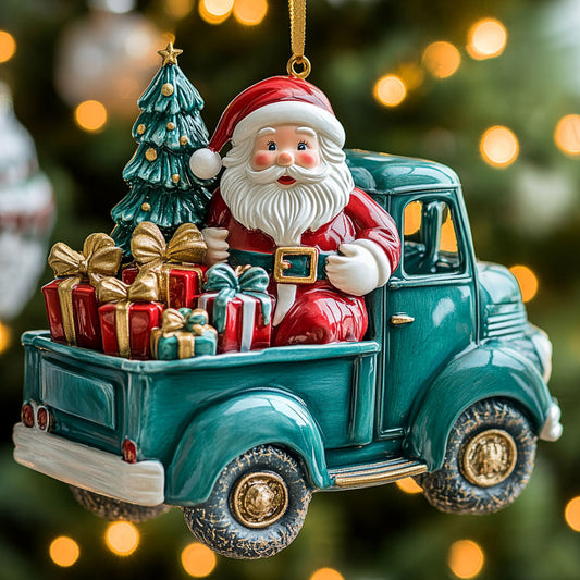 Merry Ride Santa WN2510029CL Christmas Ornament