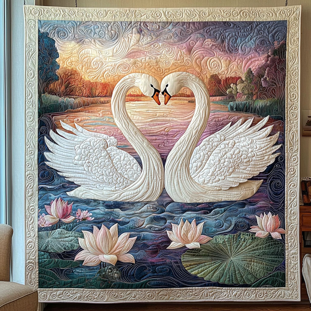 Swan Couple QA1201047CL Quilt