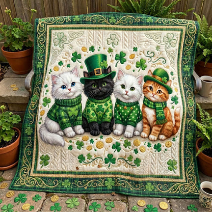 Lucky Clover Kitty Family WN0705012CL Quilt