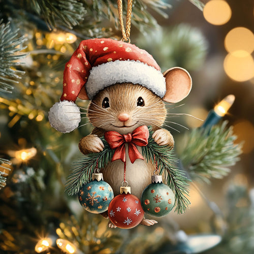 Sparkle Mouse WN1512058CL Christmas Ornament