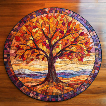 Tree Of Life Root WN0206045CL Quilted Round Mat
