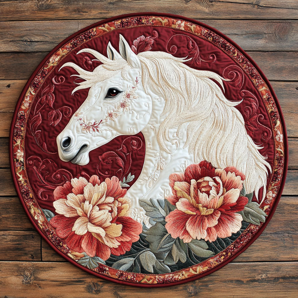 Eternal Stallion CP1501039CL Quilted Round Mat