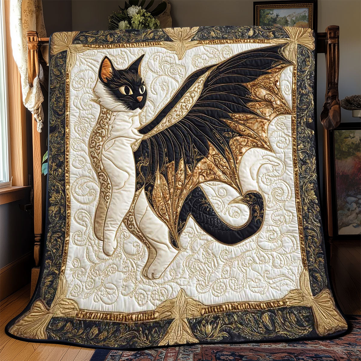 Dragon Winged Cat WP1402014CL Quilt