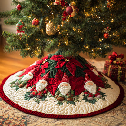 Holiday Gnome CW1510041CL Quilted Christmas Tree Skirt