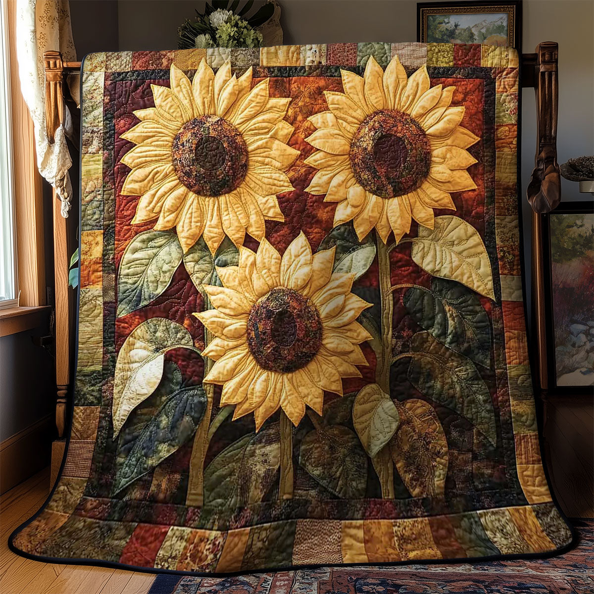 Midnight Sunflower WN1302032CL Quilt