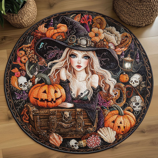 Lantern Witch WN1908045CL Quilted Round Mat