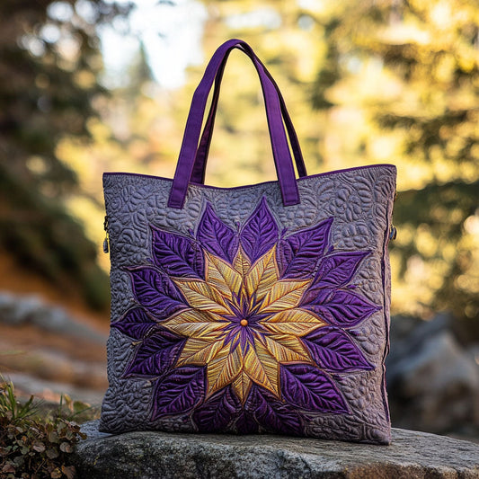 Golden Mandala WN2209034CL Quilted Tote Bag